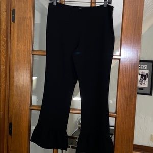 Size zip stretchy black pants